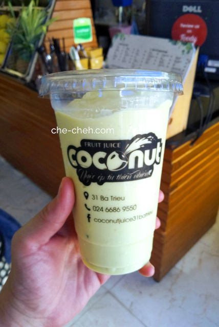 Avocado Smoothie @ Coconut Juice, Hanoi